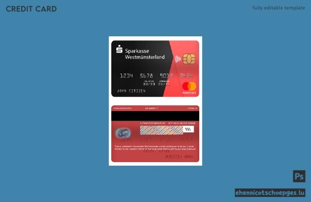 Deutsche Sparkasse Westmünsterland Bank Mastercard Beispielvorschau